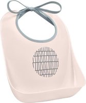 BEABA Leren slabbetje - Pink Grid
