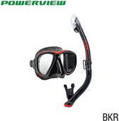 TUSAsport Snorkelmasker Duikbril Snorkelset Powerview UC2425 - Rood