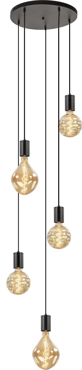 Extreme armoede adelaar Oprecht Straluma Trendy hanglamp 5-lichts - pendels met plafondplaat | bol.com