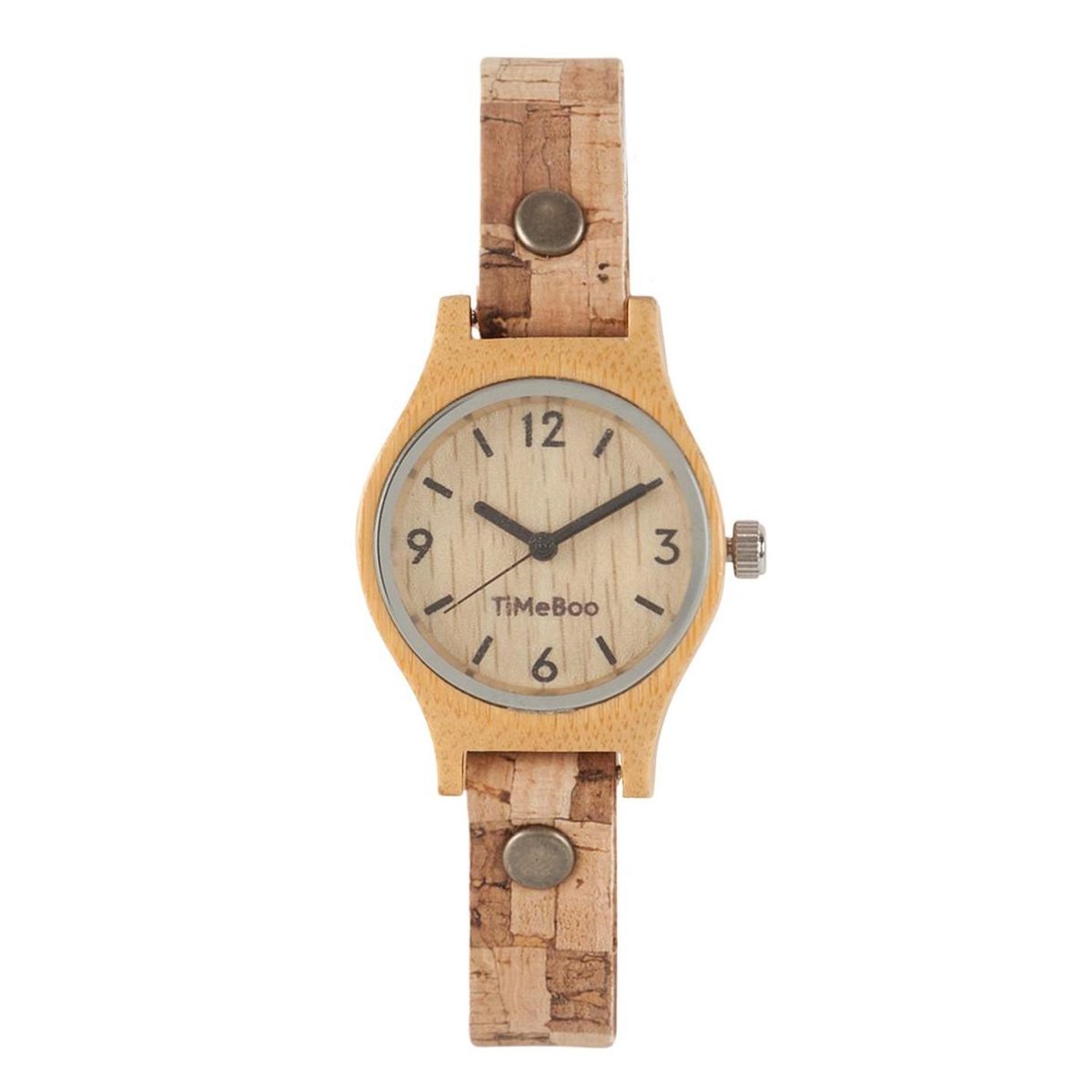 Dames horloge bamboe hout | VEGAN SMALL kurk blok | TiMEBOO ®