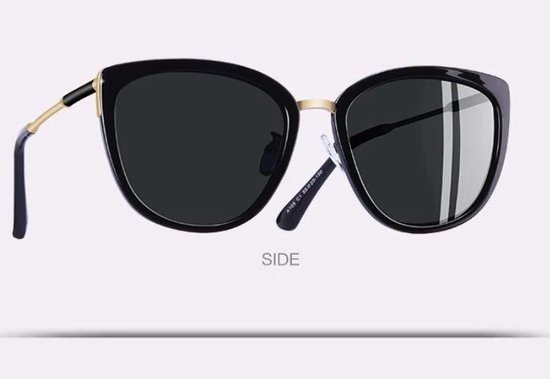 Zonnebril dames frame zwart/messing en lenzen grijs UV400 — afbeelding 5