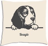 Beagle kussen - Wit