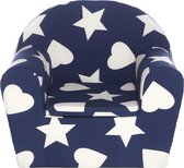 Peuterstoeltje-Kinderfauteuil Hartjes Blauw
