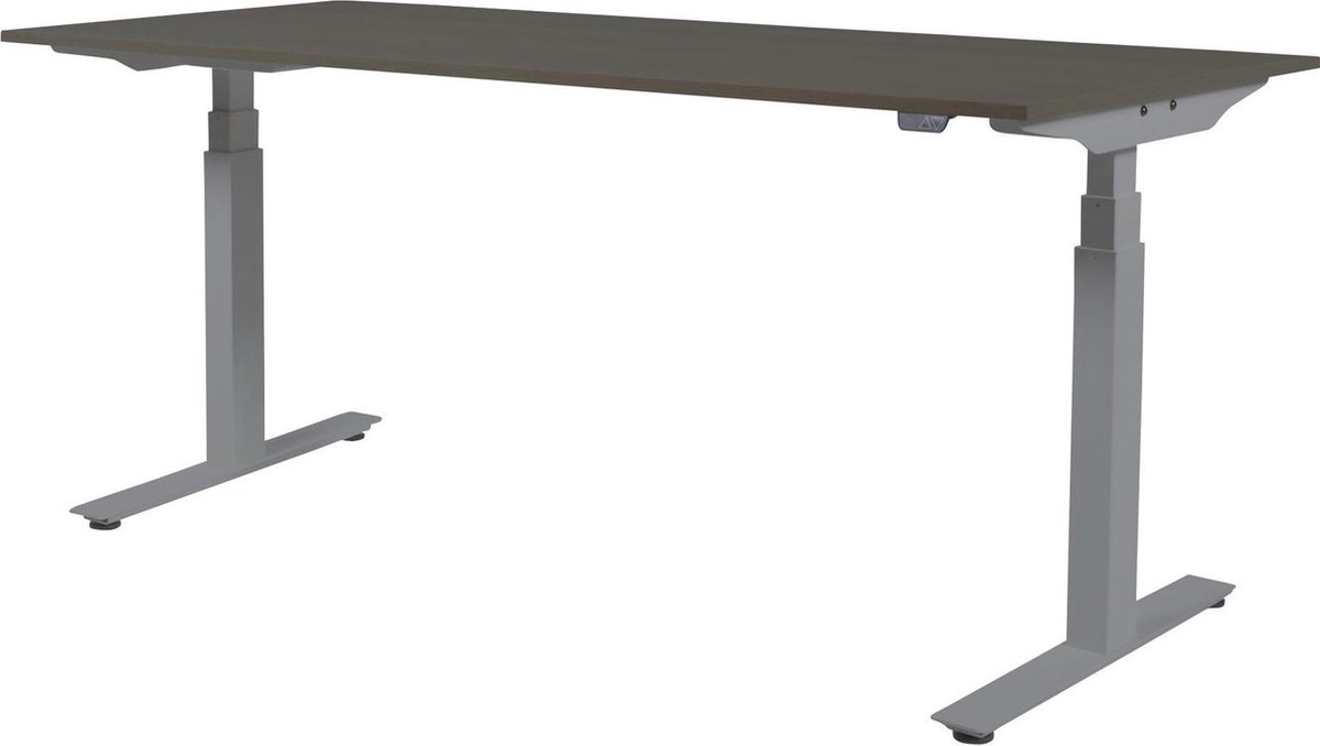 Zit Sta Bureau - Plus Elek 180x90 logan eik alu frame