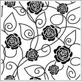 Embossingfolder Crafts-too ctfd3108 rozen roses wildflowers bloemen en swirls Craftstoo 14 x 14 cm