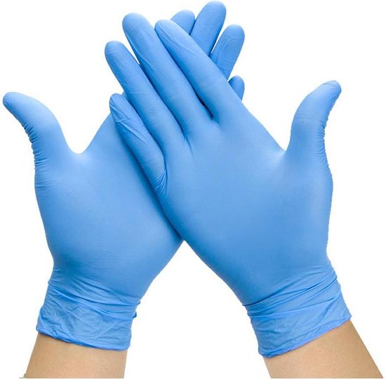 Abena Nitrile medische handschoenen blauw poedervrij - S - 100 Stuks |  bol.com
