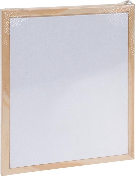 1x Canvas/schildersdoek 24x30 cm met houten lijst hobby/knutselmateriaal  -... | bol.com