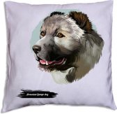 Armenian Gampr dog pillow 40 x 40cm Off-White