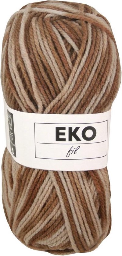 Consulaat Onderzoek Tragisch Oke Eko fil gemeleerd acryl garen - bruin (319) - naald 3,5 a 4 - 1bol van  50 gram | bol.com