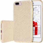 iPhone 7 Plus / 8 Plus Hoesje Glitters Siliconen TPU Case Goud - BlingBling Cover