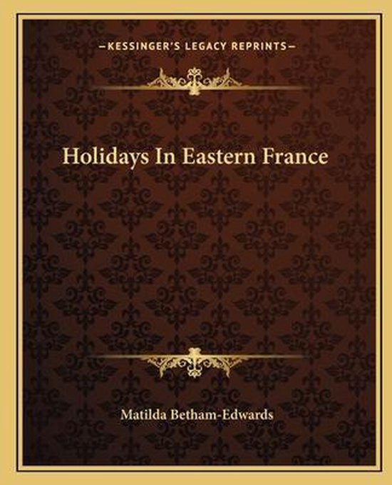 Holidays in Eastern France - cover