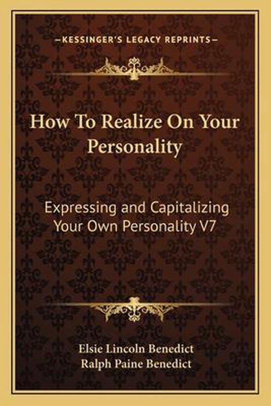 How to Realize on Your Personality - cover