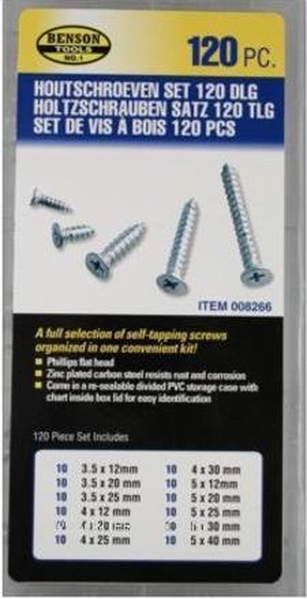 Swpeet 1295 Stuks Kleine Houtschroeven Set – 5 Tot 16 Mm – Zelftappende Kruiskopschroeven – Roestvrij Staal – Brons – Voor Meubels, DIY En Houtbewerking