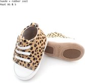 Oh Little Deer 100% leren baby sneakers - cheetah bruin - XS (17/18)