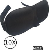 3D Slaapmasker zwart 10 stuks – Slaapcomfort – oDaani