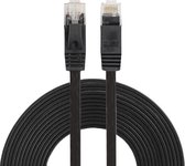 5 m CAT6 ultradunne platte Ethernet-netwerk LAN-kabel, patchkabel RJ45 (zwart)