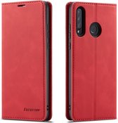 For Huawei P30 Lite Forwenw Dream Series Oil Edge Strong Magnetism Horizontal Flip Leather Case with Holder & Card Slots & Wallet & Photo Frame (Red)