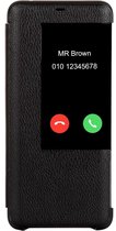 Litchi Texture Smart Horizontal Flip Leather Case voor Huawei Mate 20 Pro, met Call Display ID (zwart)