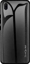 Voor Vivo X23 Texture Gradient Glass-beschermhoes (zwart)