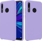 Effen kleur vloeibare siliconen dropproof beschermhoes voor Huawei Enjoy 9s (paars)