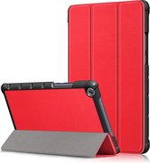 Custer Texture Horizontal Flip Leather Case voor Huawei MediaPad M5 Lite 8 inch, met drievoudige houder (rood)