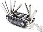 LOUZIR Multitool LOUZIR de réparation de vélo 16 pièces - vélo de course VTT - outils pliants vélo - outils de poche