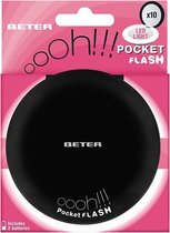 Beter Espejo Ohh! Pocket Flash Con Luz Y Aumento X10 #negro 5 Ml