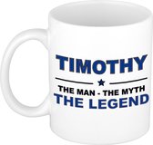 Timothy The man, The myth the legend cadeau koffie mok / thee beker 300 ml
