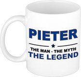 Pieter The man, The myth the legend cadeau koffie mok / thee beker 300 ml