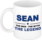 Sean The man, The myth the legend cadeau koffie mok / thee beker 300 ml