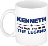 Kenneth The man, The myth the legend cadeau koffie mok / thee beker 300 ml