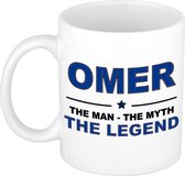 Omer The man, The myth the legend cadeau koffie mok / thee beker 300 ml