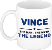 Vince The man, The myth the legend cadeau koffie mok / thee beker 300 ml