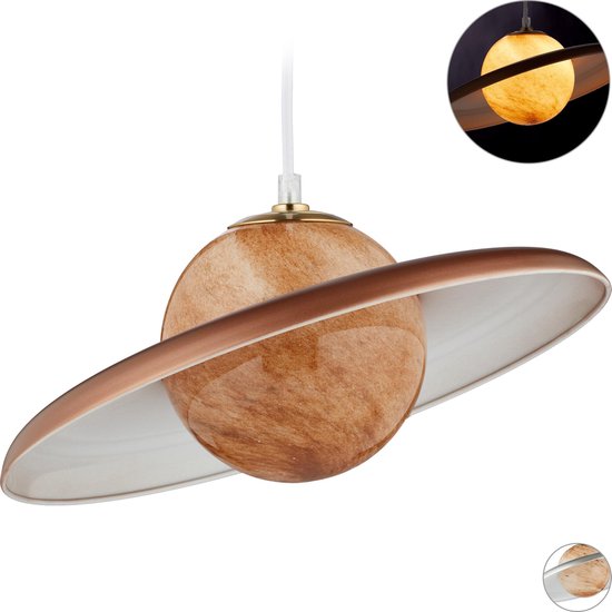Saturn - plafondlamp - pendellamp hangende lamp maan -... | bol.com