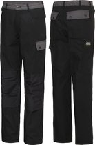 Ultimate Workwear - Pantalon de travail en toile haut de gamme DEVON - 60% coton / 40% polyester 330gr / m2 avec CORDURA 220gr / m2 - Bicolore Noir / Gris