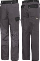 Ultimate Workwear - Topmodel Canvas Werkbroek DEVON - 60% katoen/40% Polyester 330gr/m2 met CORDURA 220gr/m2 - Tweekleurig Grijs/Zwart