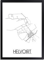 DesignClaud Helvoirt Plattegrond poster A2 + Fotolijst zwart