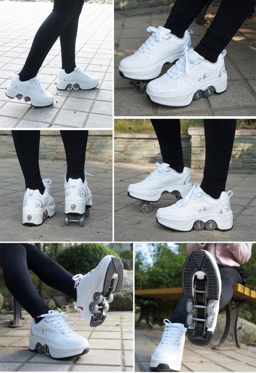 verbanning Het is goedkoop Authenticatie Heelys rolschoenen wit - rolschaatsen - Unisex - 4 wielen | bol.com