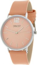 Ernest Horloge Cindy - large - silver zalmroze