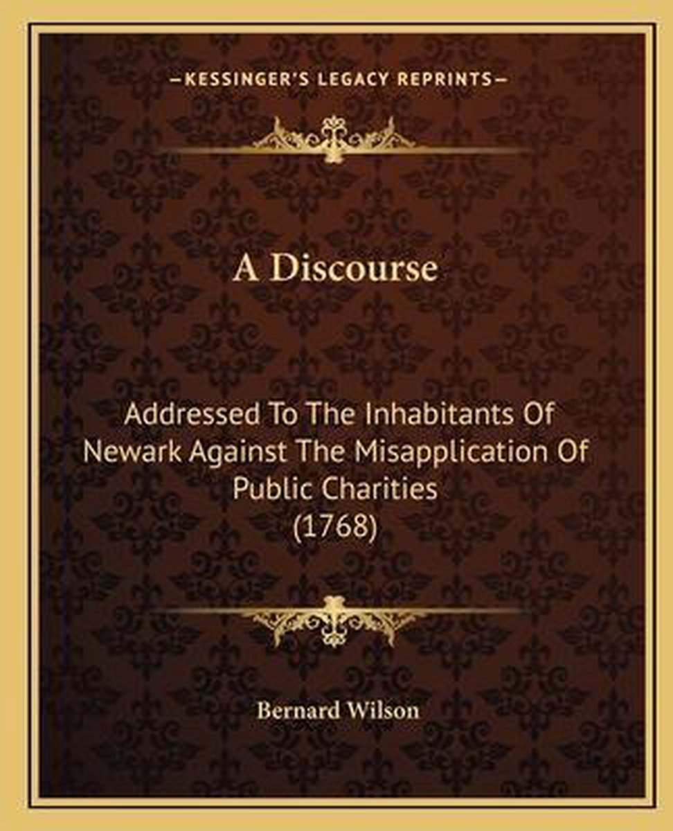 A Discourse van Bernard R Wilson