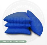 1 set van 4 BLAUWE Cornhole Bags / Zakjes (volgens de officiële normen)