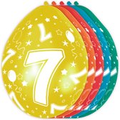 Ballonnen 7 Jaar Versiering 30cm 5st - Multi Colour