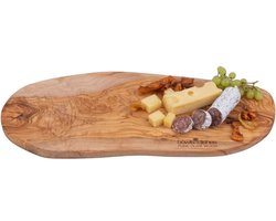 Bowls and Dishes Pure Olive Wood olijfhouten Borrelplank | Tapasplank | Serveerplank 45 t/m 50 cm | cadeautip!