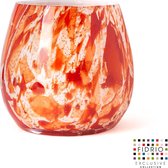 Design vaas Fiore - Fidrio ROSSO - glas, mondgeblazen - hoogte 22 cm