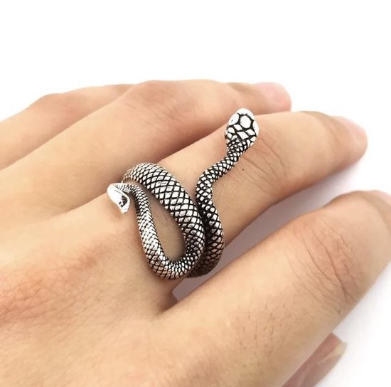 Ring Slang Zilver - Verstelbaar
