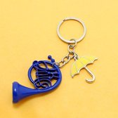 How I met Your Mother sleutelhanger - HIMYM Sleutelhanger - Gele Paraplu - Blauwe Franse Hoorn -  Sleutelhanger voor HIMYM fans