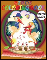 Birds Coloring Book For Kid Age 3-8.