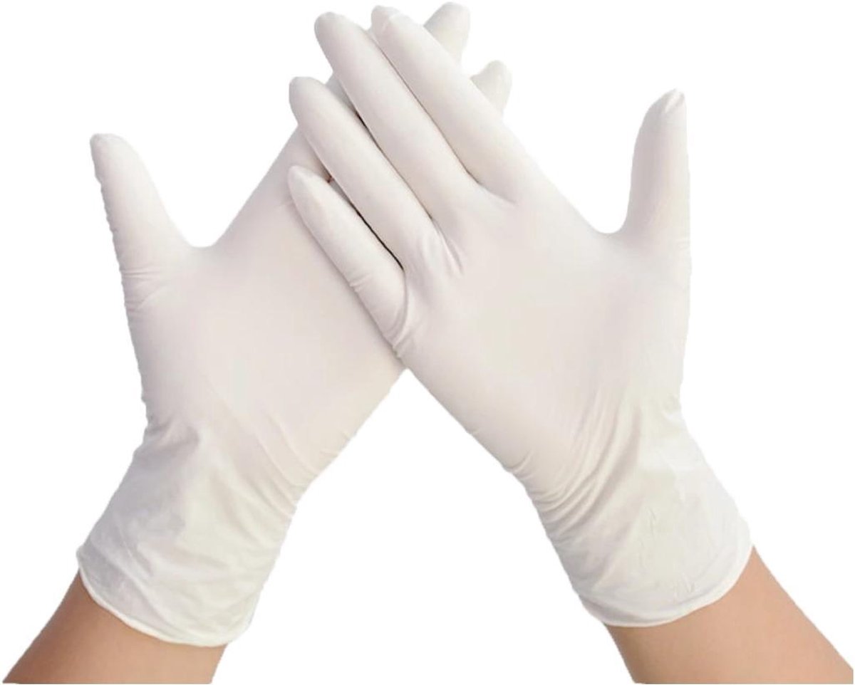 Handschoenen wegwerp - nitril - poedervrij latexvrij - wit - maat S - 100 stuks - Hygostar hygonorm