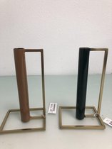 Kaarsen standaard ( 2 stuks ) goud/groen en goud/beige