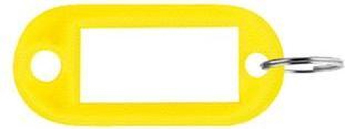 Sleutellabel pavo plastic geel | Doos a 100 stuk